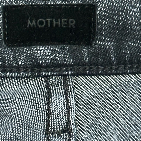 ππ MOTHER The Stunner Zip Ankle Step Fray Jeans | Train Stops Gray Womenβs Sz 25 - Picture 8 of 9